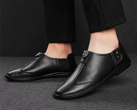 皮鞋男秋冬男士商务韩版英伦休闲鞋 鞋子选用...