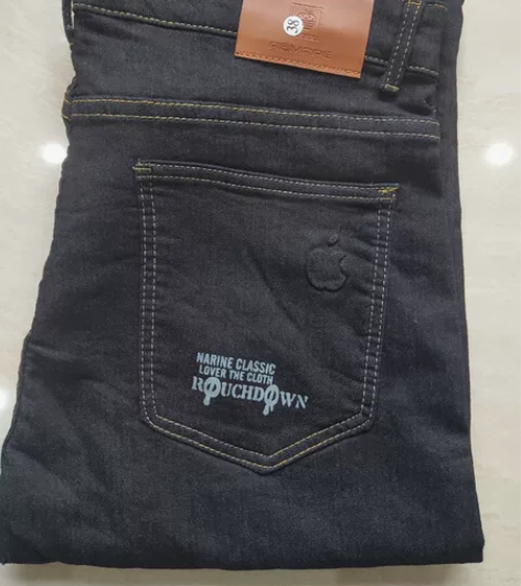 全新男士弹力直筒牛仔裤黑色男装38码 38...