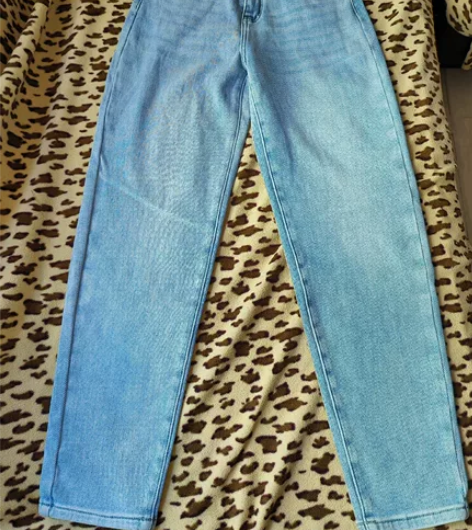 浅色厚款磨毛加厚老爹牛仔裤全新 全新  长...