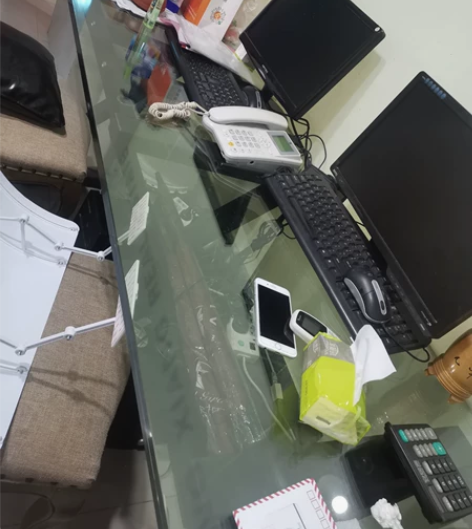 钢化镜面办公桌，台式电脑整套，136719...