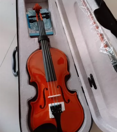 实木全新手工小提琴，原价在2000元左右。...