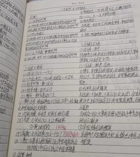 高中详细历史笔记和一本地理小甘共12元出 ...