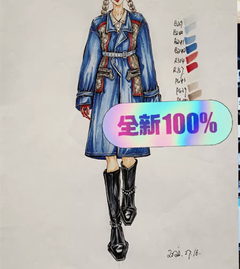 服装效果图、正背面款式图 款式图详情在主页...