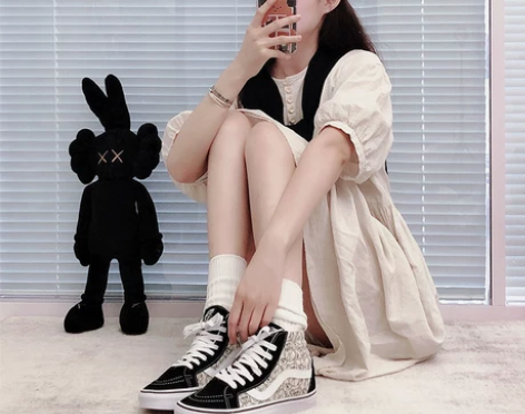 VANS范斯新款涂鸦图案男女鞋Sk8 Hi...