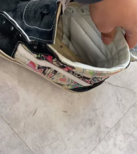 出正品Vans Sk8-Hi 高帮 街头印...