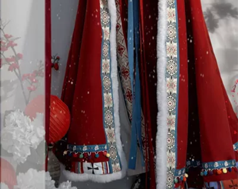 仙楚姬原创汉服女【出塞】直裾魏晋斗篷秋冬日...