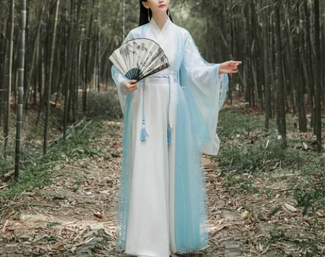 汉服女原创魏晋风大袖衫交领襦裙六米摆 广袖...