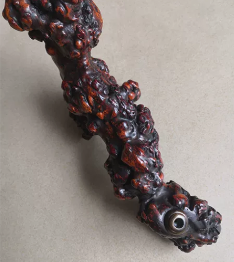 传统民俗特色精品天然树榴铜烟锅实木两用烟斗...