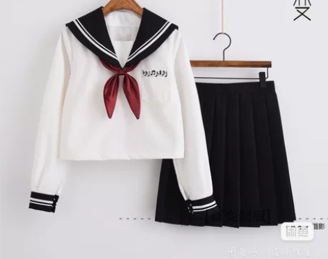 日系JK制服五线音符校服班服日本关东襟水手...