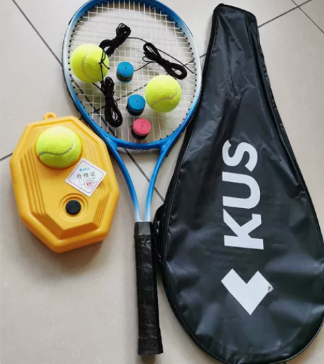 【包邮】单人网球套装训练网球带线网球练习器...