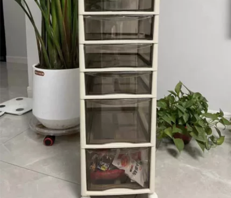 全新收纳柜多层抽屉式收纳盒化妆品置物架免安...