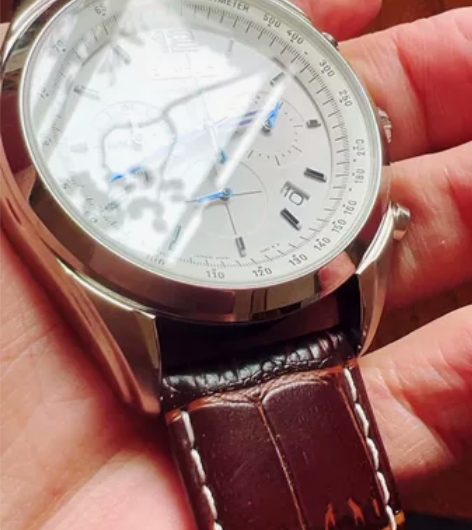 日本SEIKO精工防水真皮石英手表9.8新...