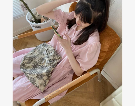 奶兔星球-自制 日系甜美减龄娃娃领泡泡袖蛋...