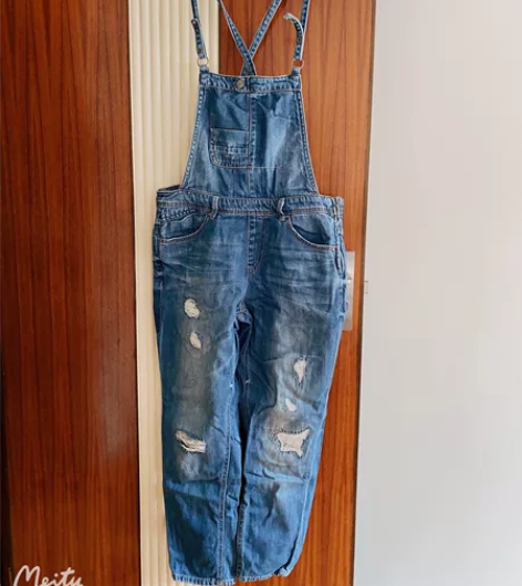 Only，背带牛仔裤，几乎全新，165/8...