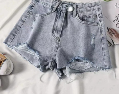 【88狂欢价】辣妹破洞牛仔短裤女高腰夏季薄...
