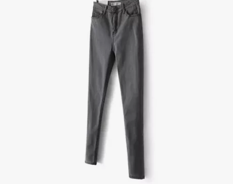 包邮铅笔裤小脚裤牛仔裤显瘦灰色 颜色：灰色...