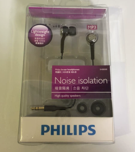 飞利浦原装耳机，入耳式，重低音，库存好多年...