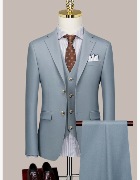 西装套装新郎结婚西服男意式商务休闲韩版修身...