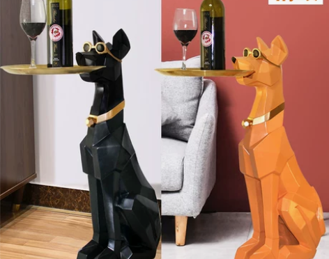 饰品装饰北欧高档大型落地狗摆件轻奢客厅卧室装