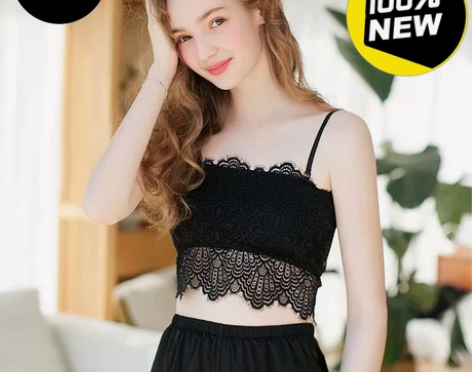 芬腾可安抹胸防走光镂空网纱透视内搭性感蕾丝...