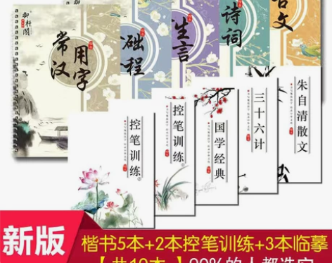 【10本套装】【正楷楷书凹槽字帖/小学初中...