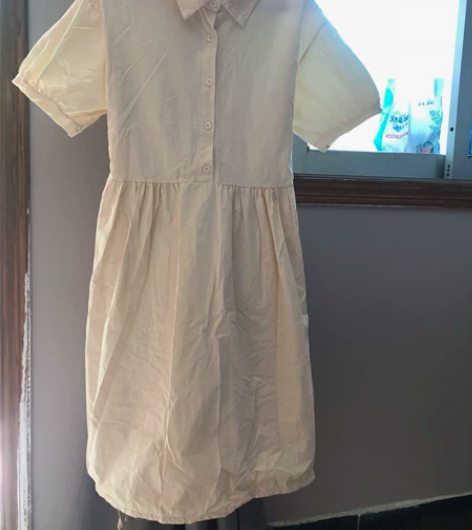 文艺米白的连衣裙 全新全新全新 一次都没有...