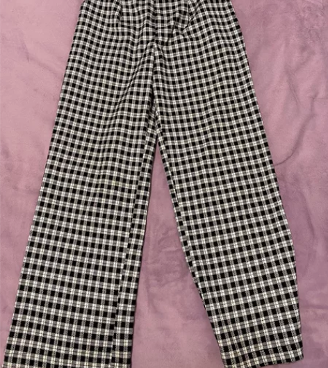 2022黑白格子裤 不加绒90—120斤可...