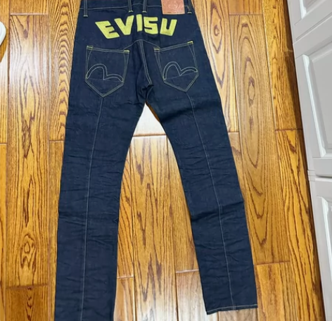 正品全新福神EVISU 男士 嵌条提花牛仔...