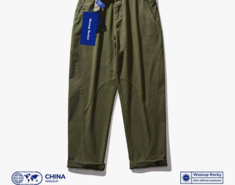 WASSUP ROCKY工装裤男冬美式复古...