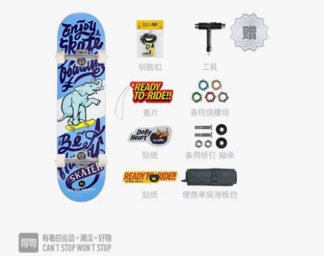 DBH蓝象初学者专业滑板 全新未使用 感兴...