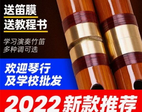 学习演奏笛子竹笛送教学书全套配件儿童成人零...