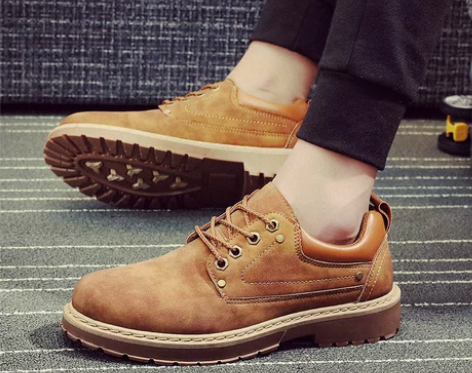 春秋季男鞋时尚英伦工装鞋潮流男单鞋休闲皮鞋...
