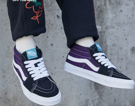 Vans范斯官方 SK8-Mid葡萄紫元气...
