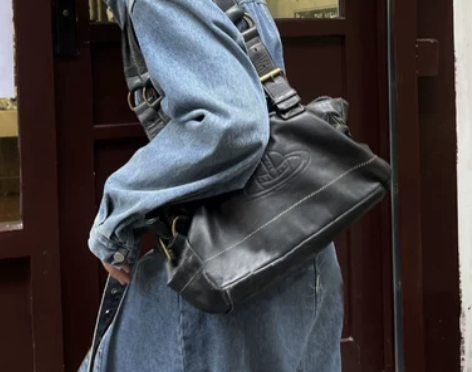 西太后中古包包女2022新款大容量复古托特...