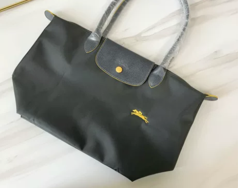 珑骧longchamp70年款枪灰色配黄 ...