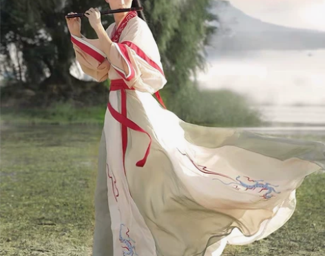 无衣饮羽 苍越 魏晋交领齐腰 全套三件都是...