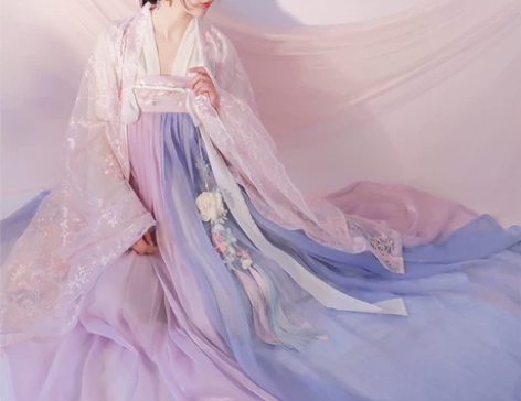 春樱汉服女齐腰齐胸襦裙广袖仙女樱花6米摆古...