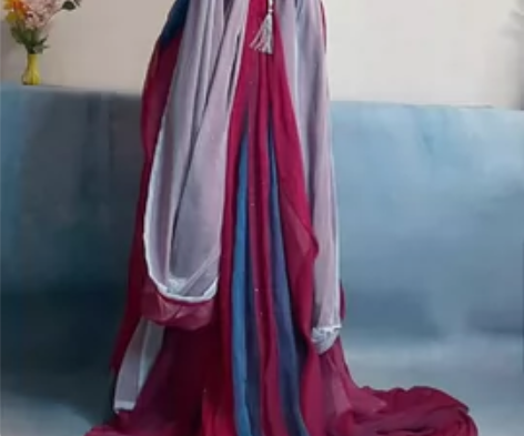 出五五年原创汉服【妲己】女诃子裙唐制大袖衫...