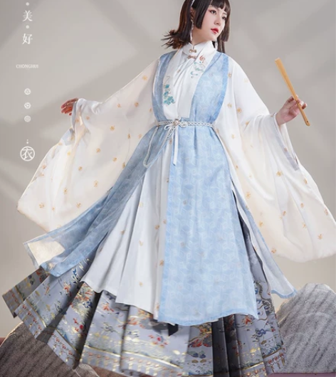 【重回汉唐】山途海 马面裙 尺码160 全...