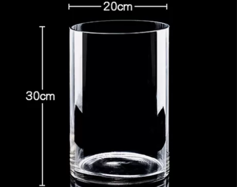 特大号花瓶简约玻璃透明落地摆件客厅餐桌水竹...