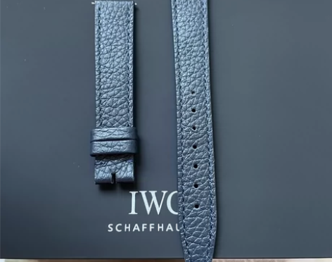 万国IWC 蓝色荔枝纹表带 尺寸16*14...