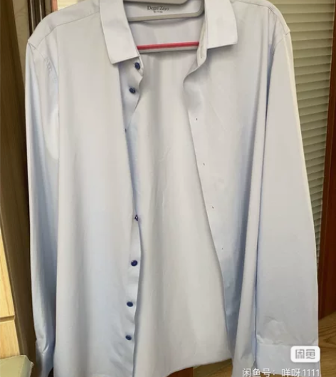 男士工服衬衫。长袖短袖各一件。93.3棉％...