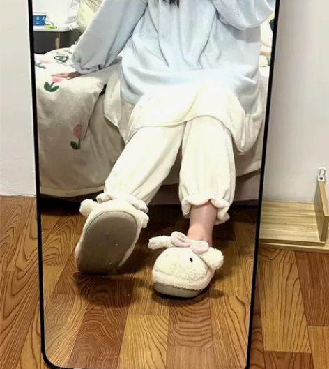 实拍 法兰绒拼色睡衣睡裙甜美公主风两件套 ...