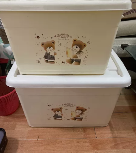 闲置储物箱,六个箱子五个盖。。大号,外径长...