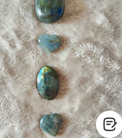 水晶灰月光天然拉长石原石摆件手把件拉长石头...