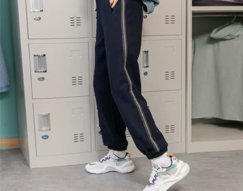 尔给休闲运动裤加绒裤子女外穿秋冬宽松束脚小...