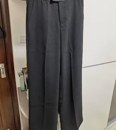 黑色高腰阔腿裤女神范2022春秋新款小个子...