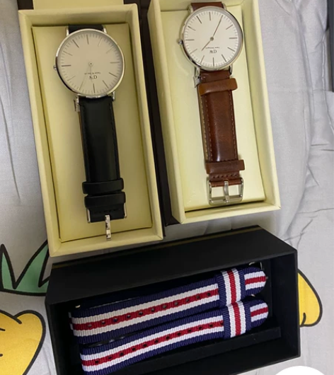 朋友送的DW手表，带CLASSIC系列皮质...