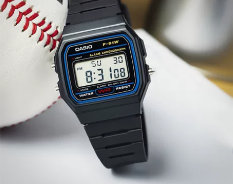 卡西欧复古电子手表男女情侣小方表F-91W...