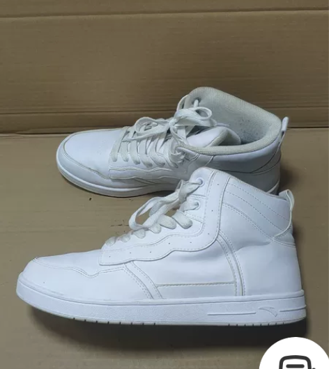 安踏男鞋43码高帮板鞋运动鞋跑步鞋，专柜正...